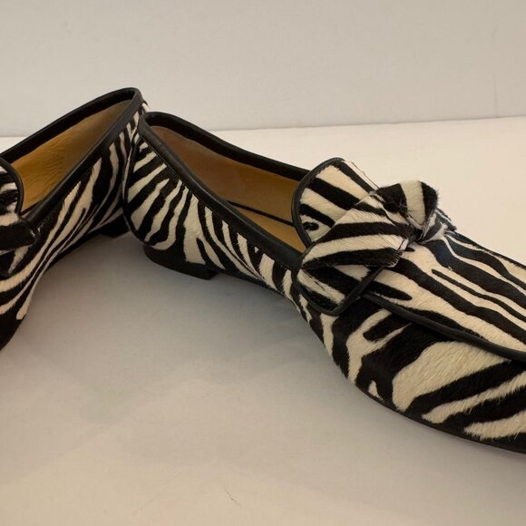 ALEXANDRE BIRMAN, Zebra Pony Hair Loafers - Picture 8 of 13